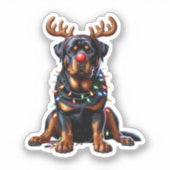 Sticker Rotweiller Reindeer (Recto)