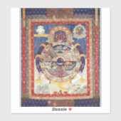 Sticker Roue bouddhiste tibétaine de la vie (Feuille)