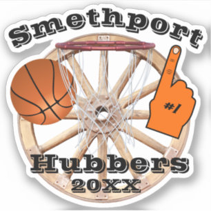 Sticker Roue de la roue #1 de basketball de ventilateur et