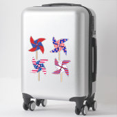 Sticker Roues patriotiques 14 x 14 feuilles (Sur valise)