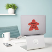 Sticker Rouge (Ordinateur portable sur le bureau)