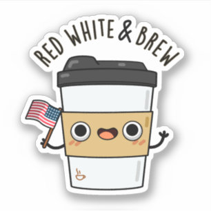 Sticker Rouge Blanc Et Brûler Drôle Drapeau Américain Pun