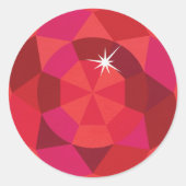 Sticker rouge classique rond (Devant)