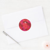 Sticker rouge classique rond (Enveloppe)