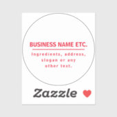 Sticker Rouge et blanc polyvalent (Feuille)