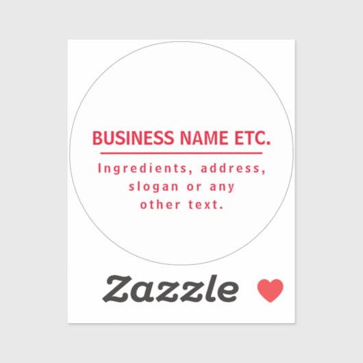 Sticker Rouge et blanc polyvalent (Feuille)