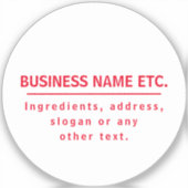 Sticker Rouge et blanc polyvalent (Recto)