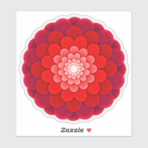 Sticker Rouge Floral Mandala-58566