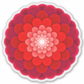 Sticker Rouge Floral Mandala-58566 (Devant)