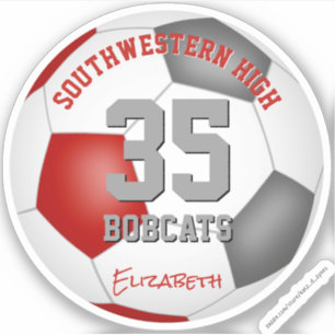 Sticker Rouge gris enfants ados personnalisés couleurs de 