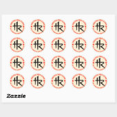Sticker rouge Hectique (Feuille)