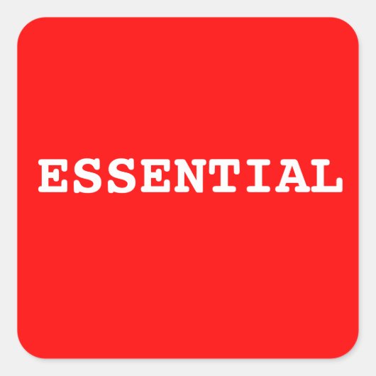 Sticker Rouge Qui Dit Essentiel (Devant)
