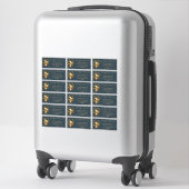 Sticker Rouge rustique | Orange Floral Mariage Adresse d'i (Sur valise)