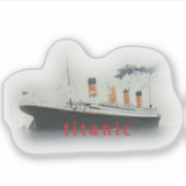 Sticker rouge Titanic vintage (Devant)