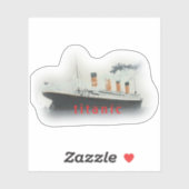 Sticker rouge Titanic vintage (Feuille)