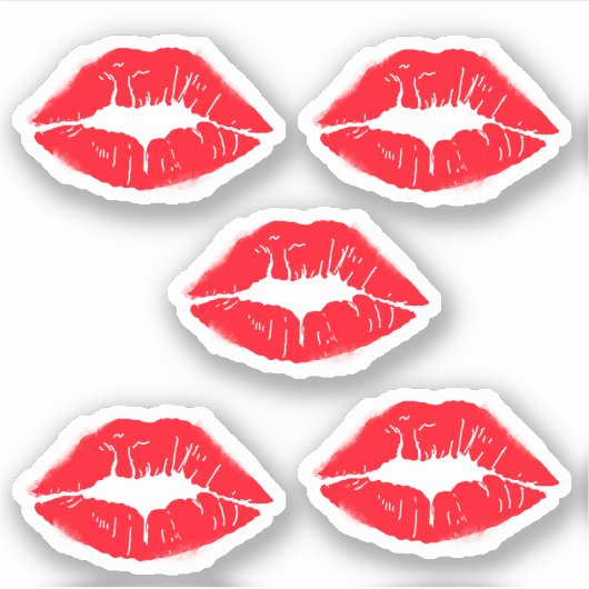 Sticker Rouges à lèvres baisers  (Devant)