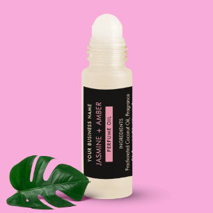 Sticker Rouleau de Parfum Noir & Rose tendance sur Étiquet