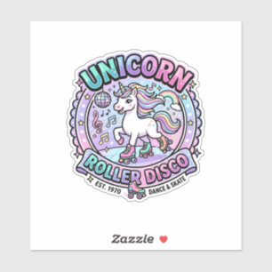 Sticker Roulis de licorne Disco POD Prêt Marketplace Artwo