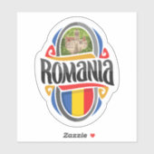 Sticker Roumanie Roumain Roumain Roumains (Feuille)