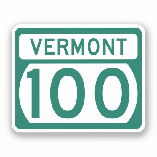 Sticker Route 100 du Vermont (Recto)