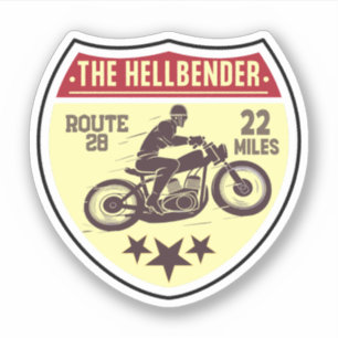 Sticker Route 28 Moto de Caroline du Nord