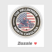 Sticker Route 28 Moto de Caroline du Nord (Feuille)