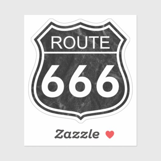 Sticker Route 666 (black) (Feuille)