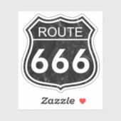 Sticker Route 666 (noir) (Feuille)