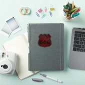 Sticker Route 666 (rouge) (Couverture iPad)