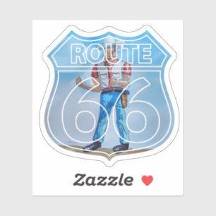 Sticker Route 66 Gallup Cowboy