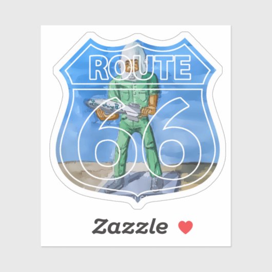 Sticker Route 66 Gemini Giant (Feuille)