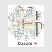 Sticker Route 66 Shamrock Texas (Feuille)