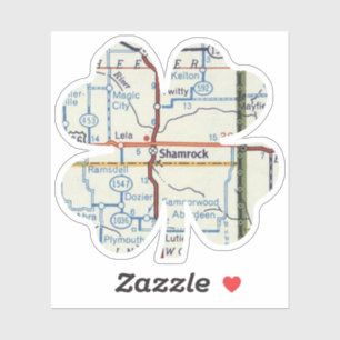 Sticker Route 66 Shamrock Texas