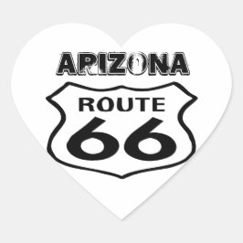 Sticker  route 66 versleten staat Arizona hart