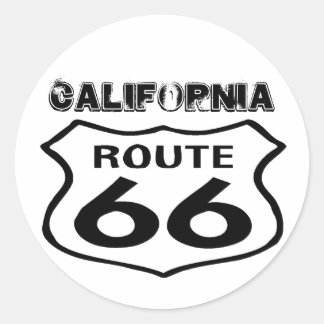 Sticker  Route 66 Worn Lk Staat Californië
