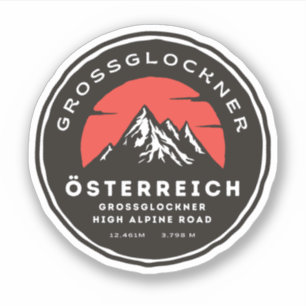 Sticker Route alpine élevée du Grossglockner alpes autrich