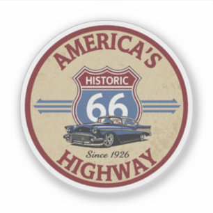 Sticker Route américaine 66 Route touristique Cadeaux de v