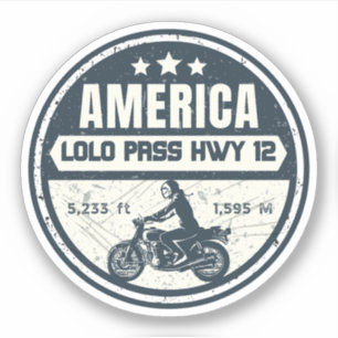 Sticker route de Lolo pass Oregon voyage à moto