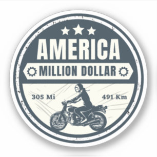 Sticker route du million de dollars colorado voyage à moto