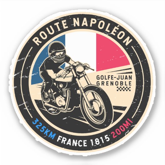 Sticker Route Napoléon | France | Motorcycle (Devant)