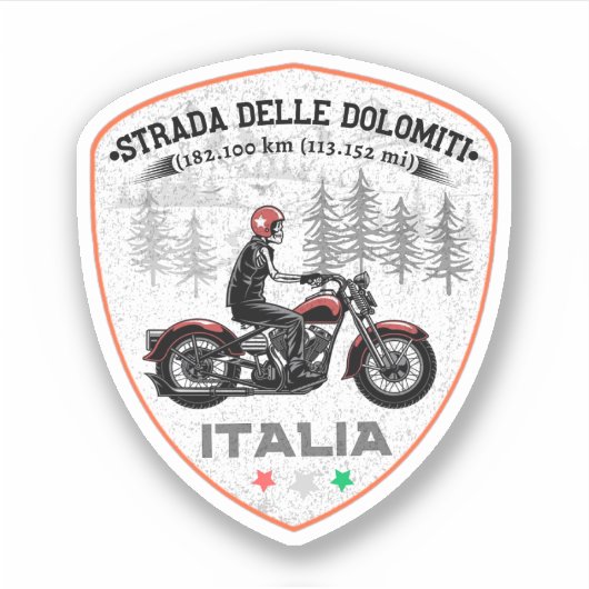 Sticker Route nationale 48 des Dolomites (Devant)