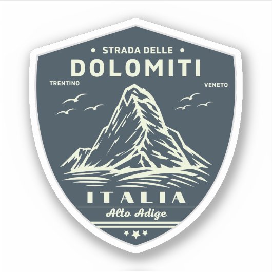 Sticker Route nationale 48 des Dolomites (Devant)