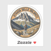 Sticker Route nationale 48 des Dolomites (Feuille)
