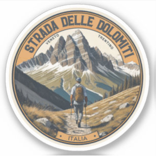 Sticker Route nationale 48 des Dolomites
