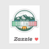 Sticker Route nationale 48 des Dolomites (Feuille)