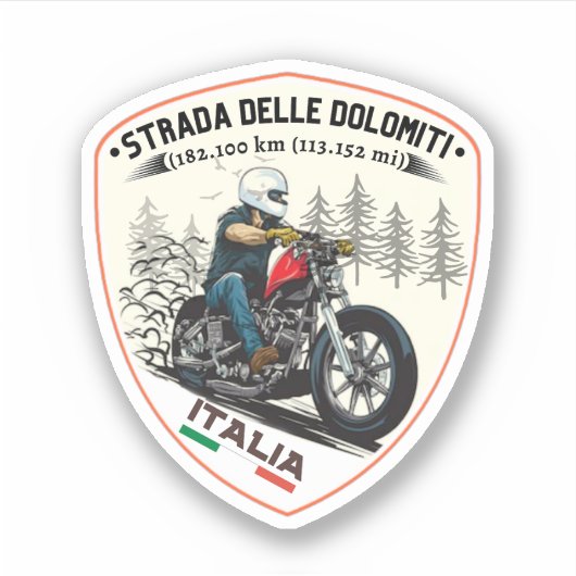 Sticker Route nationale 48 des Dolomites 1 (Devant)