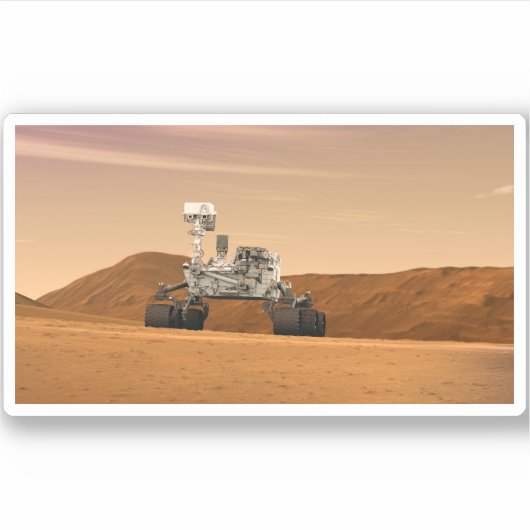 Sticker Rover Curiosity Du Laboratoire Scientifique Mars.  (Devant)