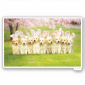 Sticker Row of Puppy Bunnies (Devant)
