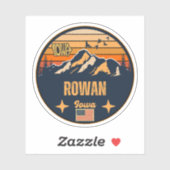 Sticker Rowan, Iowa (Feuille)