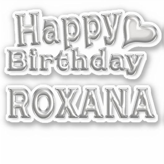 Sticker Roxana Happy Birthday (Devant)